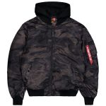 Alpha Industries Bomber Jacke MA 1 ZH Back EMB Camo Black Camo, 200,00 €