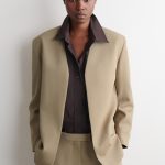 KRAGENLOSER BLAZER AUS WOLL TWILL BEIGE | COS DE