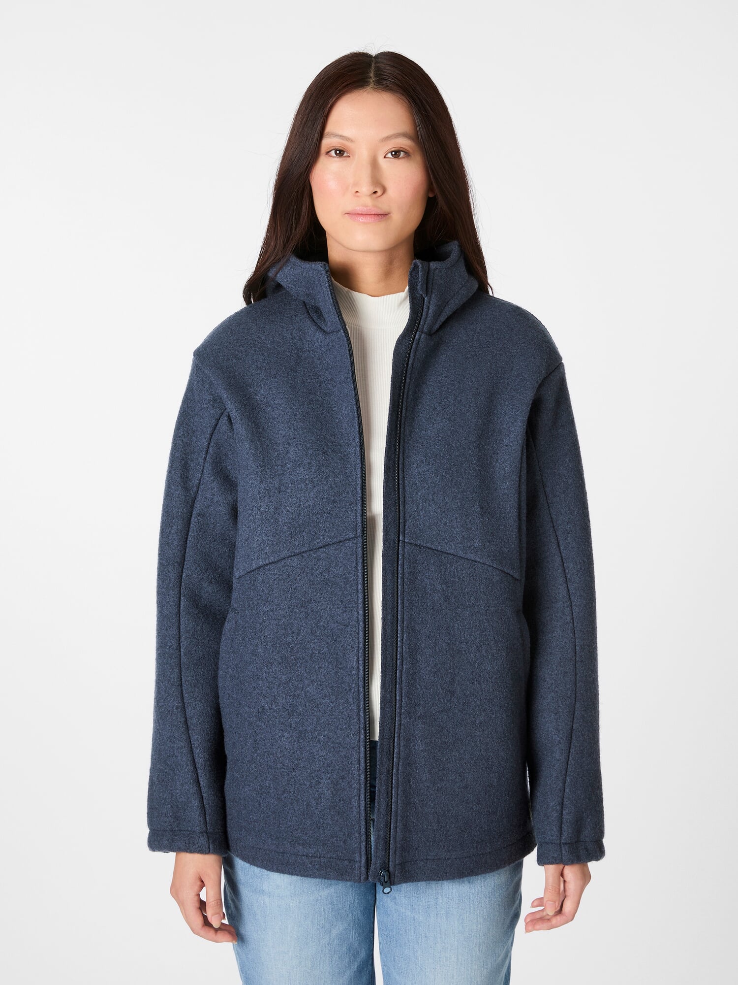BKKO0925 Damen Funktionsjacke Schurwolle, Navy | Manufactum – Bild 1