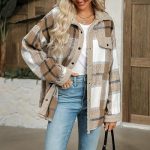 Hemdjacke Damen Kariert | Hemdjacke Kariert Gefüttert, Karierte Jacke Winter Warm Übergangsjacke Plüsch Jacken Roße Größen Kuscheljacke Warme ...