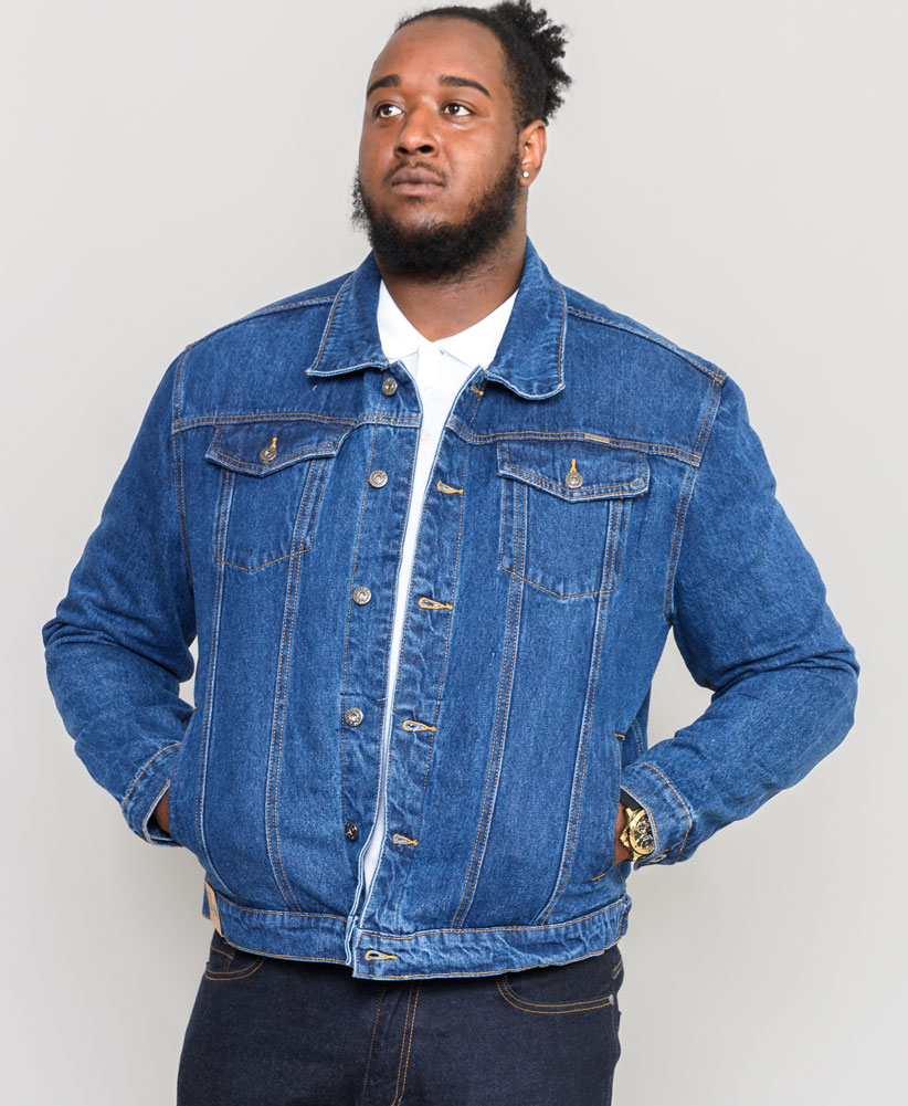 herren-jeansjacke-767jev-1.jpg Duke Trucker Jeansjacke Blau – Bild 1