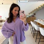 Musselin Bluse Flieder