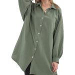 Musselin Bluse Oversized geschnitten OneSize XS 2XL | 20914 Damen