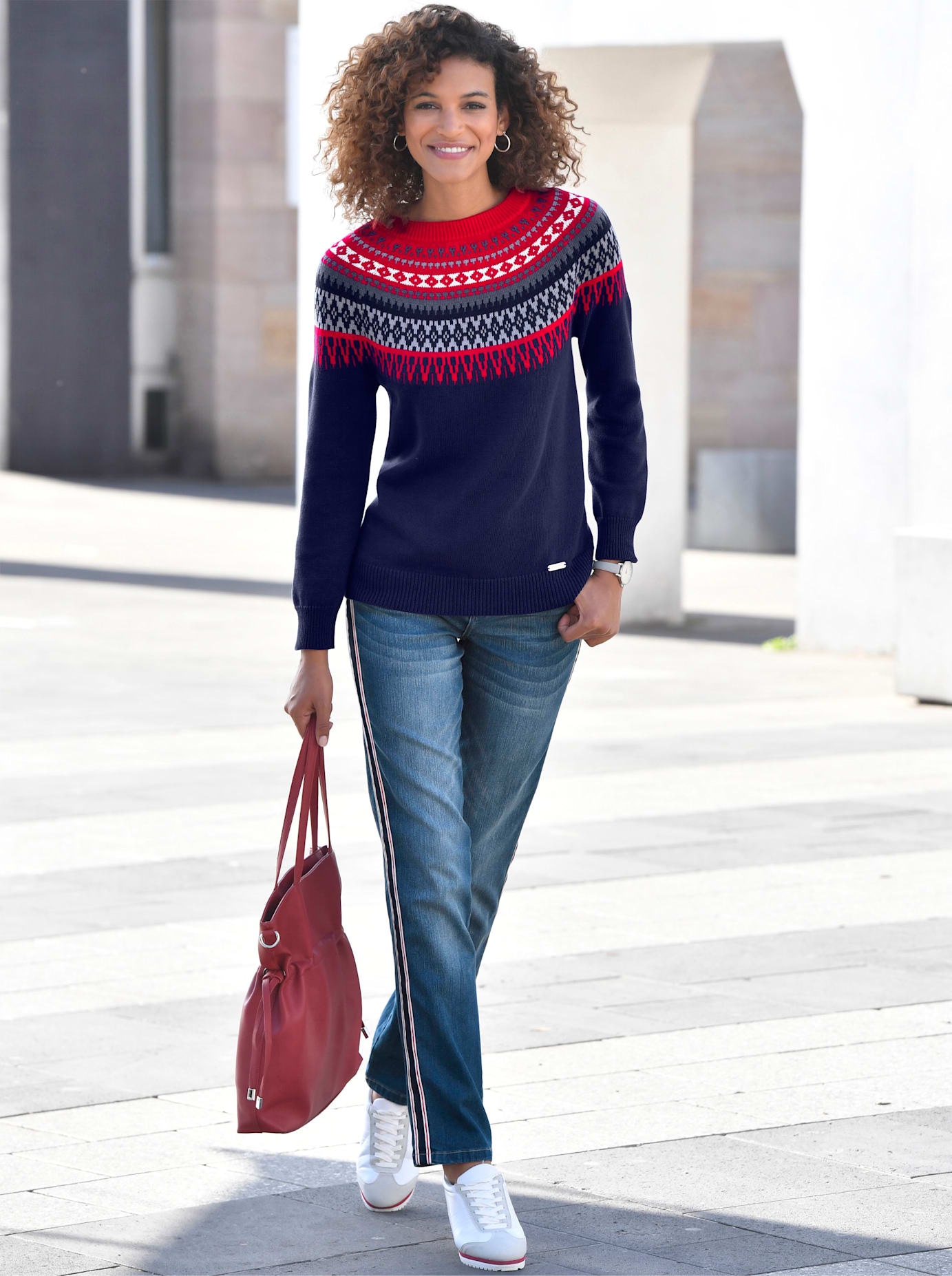 norweger-pulli-damen-557sds-1.jpg Norweger Pullover Weiter Pulli Damen Damen Norwegerpullover FRIA – Teddyfell & Warm NEBULUS – Bild 1