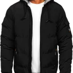 Herren Gepolsterte Winterjacke Schwarz Bolf 7408
