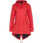 BMS Damen Regenmantel Parka wasserdicht rot weiss Punkte Gr.46 Outdoor Jacke mit Kapuze,Regenbekleidung, modisch, stylish