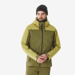 Skijacke Snowboardjacke Herren warm wasserdicht JKT 500 khaki