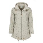 Dry Fashion Damen Softshellmantel Plön mit Allover Print Anker Softshelljacke mit Fleece Innenfutter